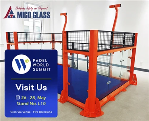 MIGO GLASS Untuk Mempamerkan Projek-Sedia Penyelesaian Gelanggang Padel Di Si...