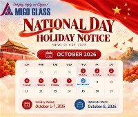 Notis Cuti Hari Kebangsaan China 2026 Kaca MIGO
