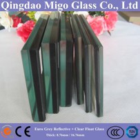 Euro Grey Reflective+Clear Float Glass / Kaca Keselamatan Berwarna Berlaminasi