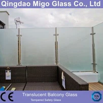 Frosted Railing Glass