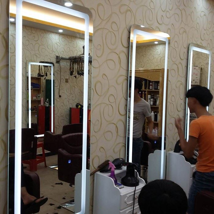 Hair Salon Furniture Mirror With Lights